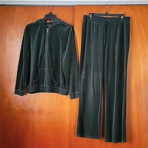 NY & C*Sport velour sweat suit, Forrest Green, pieces can be sold separately.